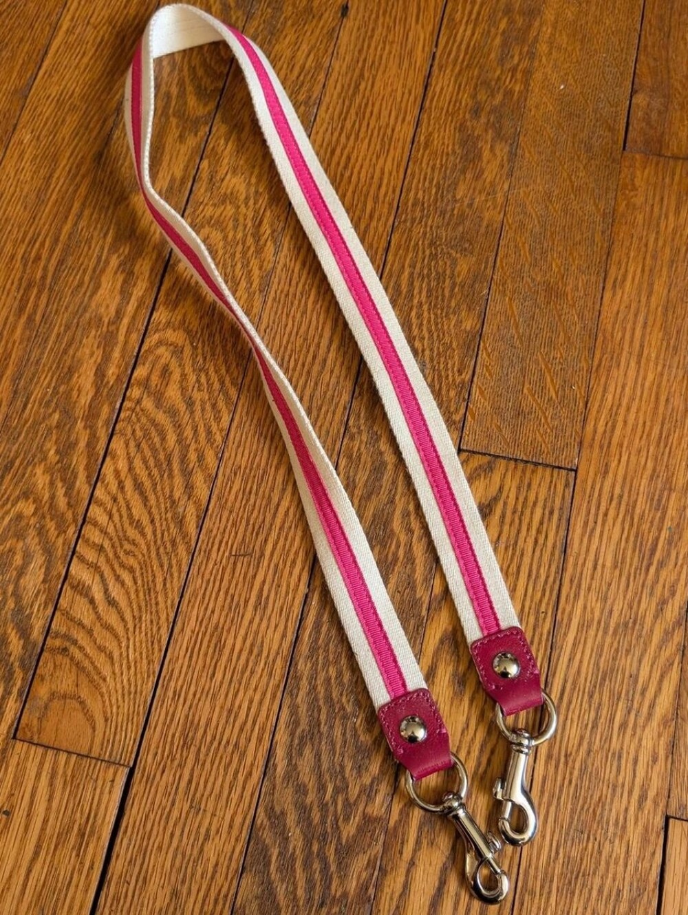 Vintage Coach Y2k Pink Patent Leather Silver Hardware Canvas Replacement Strap